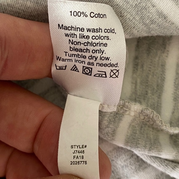 J. Crew Mercantile Women's Stripe 3/4 Sleeve Bell Cuff 100%‎ Cotton Shirt Medium - Picture 7 of 11